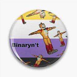 Glamrock Freddy Fazbear Pride Meme Pin