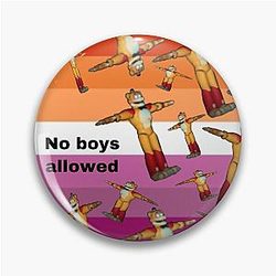 Glamrock Freddy Fazbear Pride Meme Pin