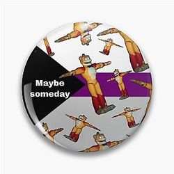 Glamrock Freddy Fazbear Demisexual Pride Flag Meme Pin