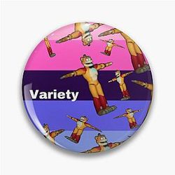 Glamrock Freddy Fazbear Pride Flag Meme Pin