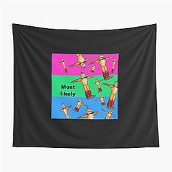 Glamrock Freddy Fazbear Pride Flag Meme Tapestry