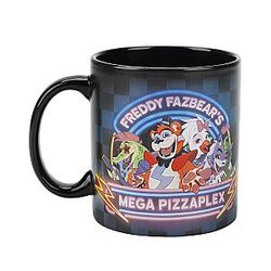 Bioworld Five Nights at Freddy's Freddy Fazbear's Mega Pizza Place 16 oz Black Ceramic Mug