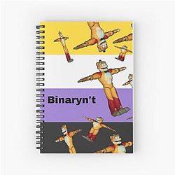 Freddy Fazbear Nonbinary Pride Spiral Notebook