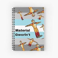 Glamrock Freddy Fazbear Pride Meme Spiral Notebook as Demiboy