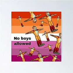 Glamrock Freddy Fazbear Lesbian Meme Poster