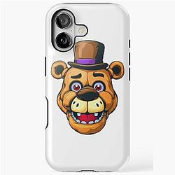 Golden Freddy Fazbear Face with Sticker iPhone Tough Case