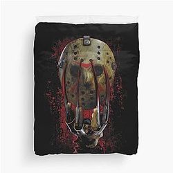 Freddy vs Jason Mask and Claws Duvet Cover