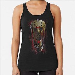 Freddy vs Jason Mask and Claws Racerback Top