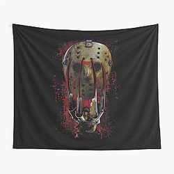 Freddy vs Jason Mask and Claw Tapestry