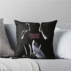 Freddy vs. Jason Throw Pillow