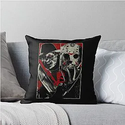 Freddy vs Jason Throw Pillow