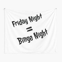 White Friday Night Dinner Tapestry