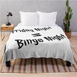 White Friday Night Dinner Quotes Throw Blanket changed to  White Friday Night Dinner Quote Blanket