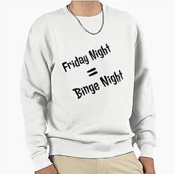 White Friday Night Dinner Pullover Sweatshirt