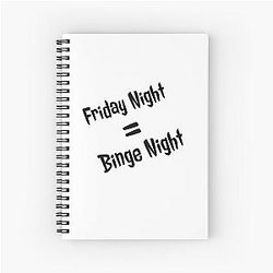 White Friday Night Dinner Notebook