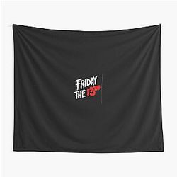 Friday the 13th Black Logo Tapestry