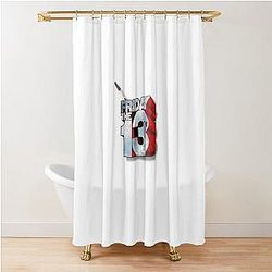 Friday the 13th Logo Design Shower Curtain