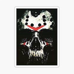 Friday the 13th Skull Sticker