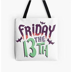 Friday the 13th Over Print Tote Bag