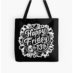 Happy Friday the 13th All Over Print Tote Bag