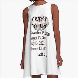 Friday the 13th with Jason mask A Line Dress