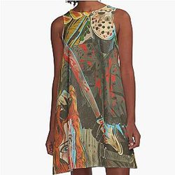 Friday the 13th Comic Book Movie Poster A-Line Dress