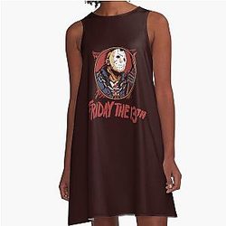 Jason Portrait ~ Friday the 13th A-Line Dress