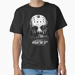 Classic Lake Scene Masked Horror T-Shirt Friday the 13th