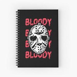 BLOODY Jason Friday the 13th Spiral Notebook