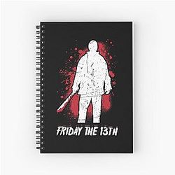 Friday The 13th Horror Gift Spiral Notebook