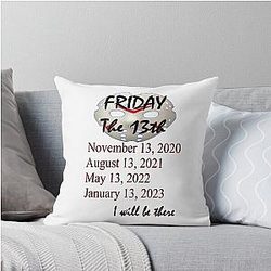 Friday the 13th Throw Pillow with Jason Mask