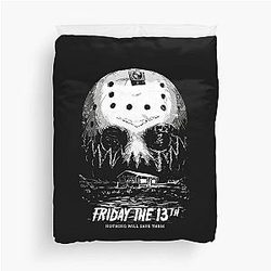 Friday the 13th Horror Lake Scene Duvet Cover