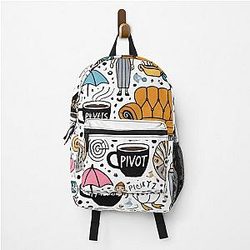 Friends TV Show Doodle Collage Central Perk Vibes Backpack
