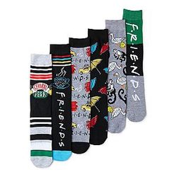 Friends TV Show Casual Crew Socks Set, Shoe Size 8-12