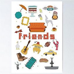 Friends TV Show Icon Poster