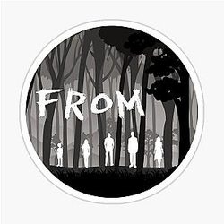 White Monsters in the Woods Anghkooey Sticker