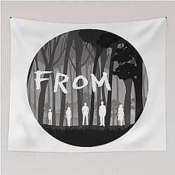From TV Show White Monsters in the Woods Tapestry