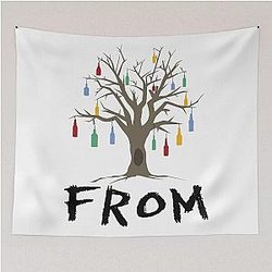 From TV Show Colorful Bottle Tree Tapestry