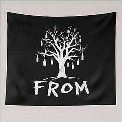 From Bottle Tree Anghkooey White Tapestry
