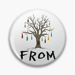 From TV Colorful Bottle Tree Pin