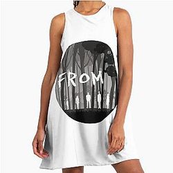 From TV Show Anghkooey White Monsters in the Woods A-Line Dress