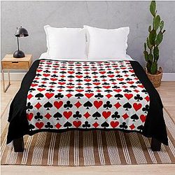Jackpot Full House Spades Throw Blanket