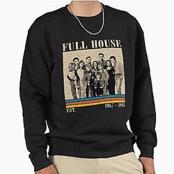 Retro Full Sleeve Pullover Sweatshirt