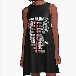 Poker Hands Straight Flush Full House Straight Two Pair High Card A-Line Dress Gambling