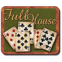 Art Plates Poker Mouse Pad