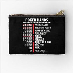 Straight Flush Full House Straight Two Pair High Card Gambling Pouch