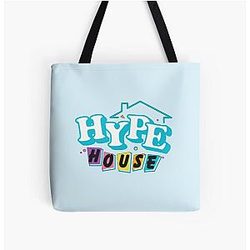 Full House Hype Design Over Print Tote Bag
