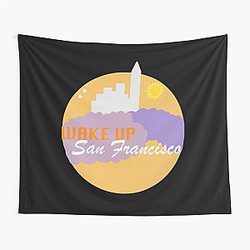 Wake Up San Francisco Full House Tapestry