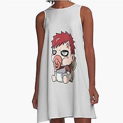 Gaara Chibi Naruto A-Line Dress