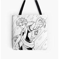 Gaara Classic Black White All Over Print Tote Bag